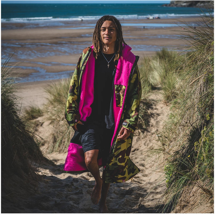 Dryrobe Advance Long Sleeve Change Robe V3 DR104V3 - Camouflage / Pink